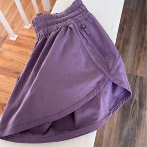 Lululemon shorts. Size 4. Light purple color. Side zip pocket. 4 inch inseam.